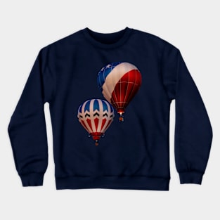 Red, White,and Blue Hot Air Balloon Photo Crewneck Sweatshirt